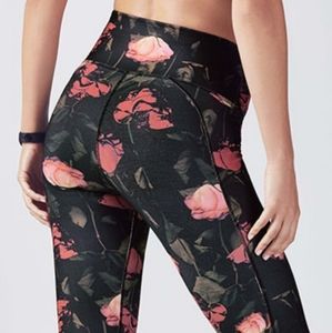 Fabletics Athletic Rose Print Leggings